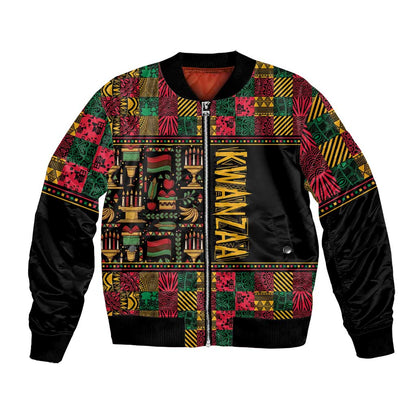 Kwanzaa African Pattern Bomber Jacket