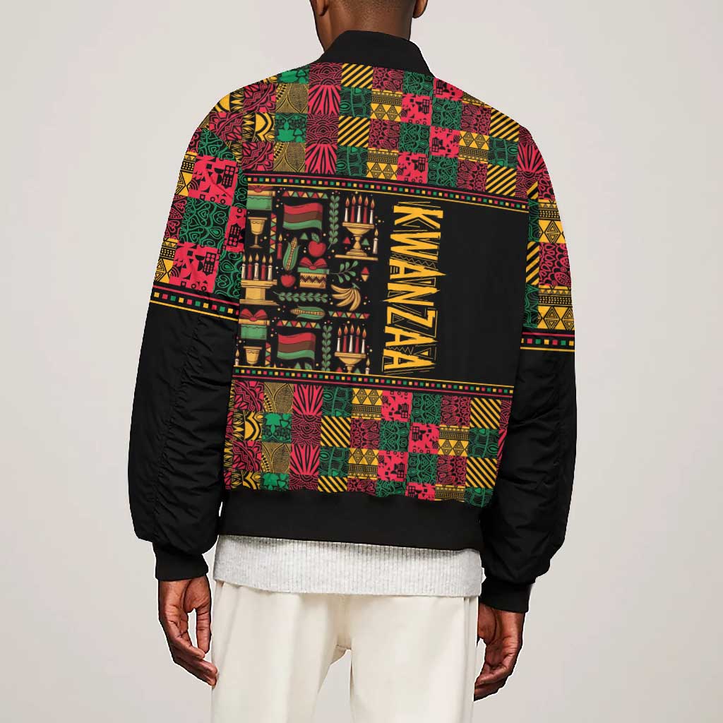 Kwanzaa African Pattern Bomber Jacket