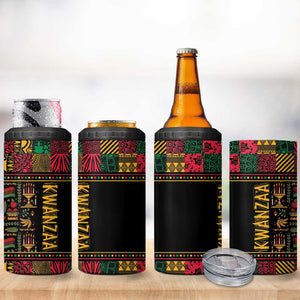 Kwanzaa African Pattern 4 in 1 Can Cooler Tumbler