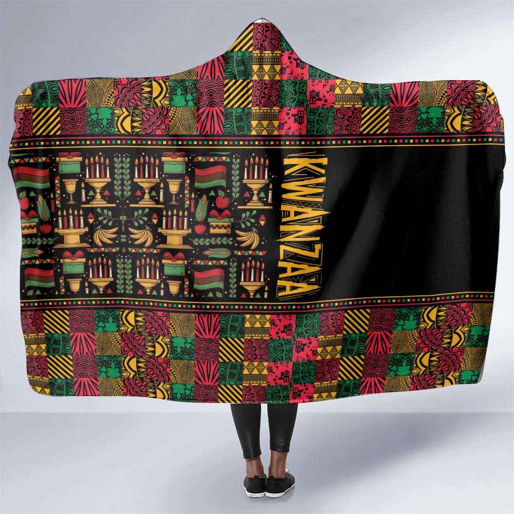 Kwanzaa African Pattern Hooded Blanket