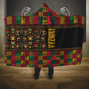 Kwanzaa African Pattern Hooded Blanket