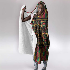 Kwanzaa African Pattern Hooded Blanket