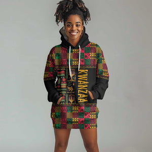 Kwanzaa African Pattern Hoodie Dress