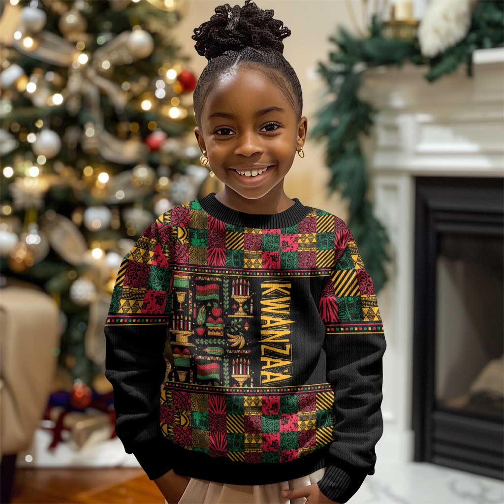 Kwanzaa African Pattern Kid Ugly Christmas Sweater