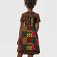 Kwanzaa African Pattern Kid Short Sleeve Dress
