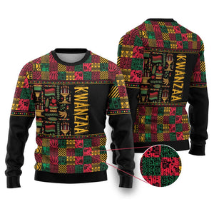 Kwanzaa African Pattern Ugly Christmas Sweater