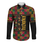 Kwanzaa African Pattern Long Sleeve Button Shirt