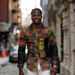 Kwanzaa African Pattern Long Sleeve Button Shirt