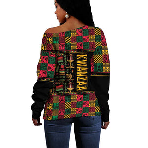 Kwanzaa African Pattern Off Shoulder Sweater