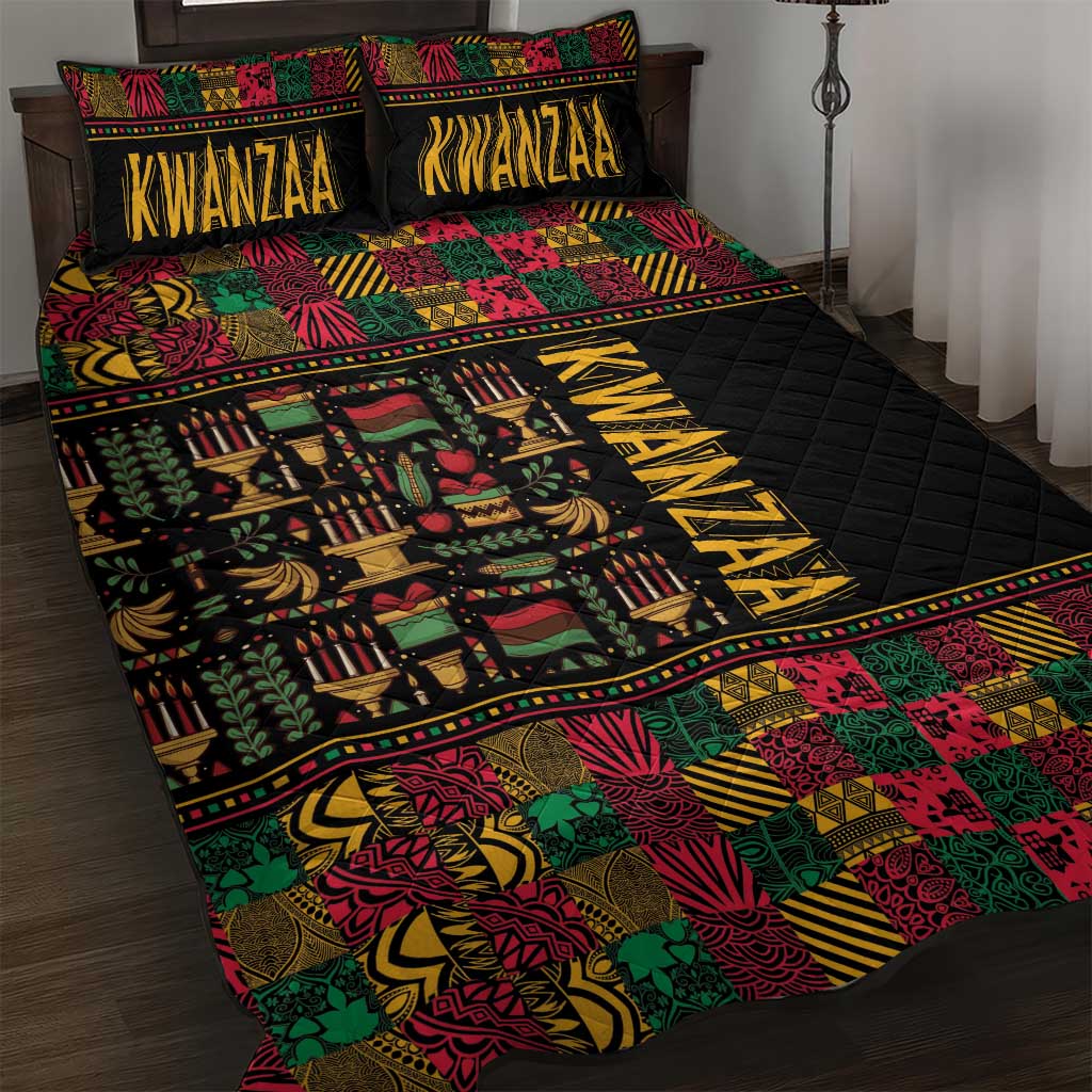 Kwanzaa African Pattern Quilt Bed Set