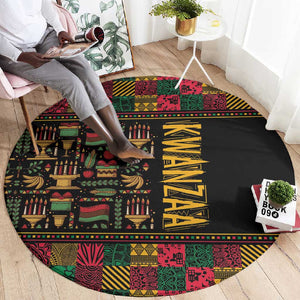 Kwanzaa African Pattern Round Carpet