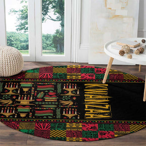 Kwanzaa African Pattern Round Carpet