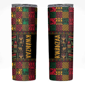 Kwanzaa African Pattern Skinny Tumbler