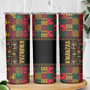 Kwanzaa African Pattern Skinny Tumbler