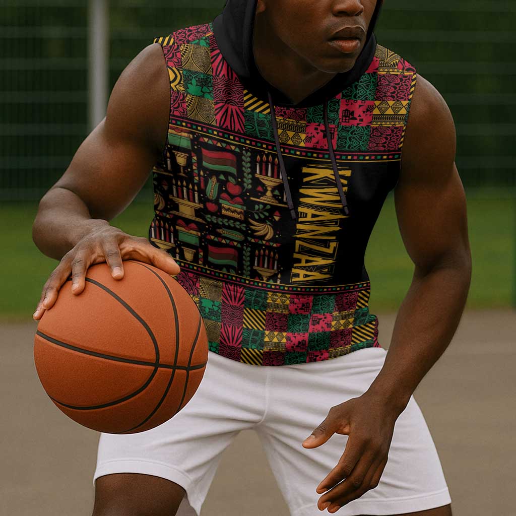 Kwanzaa African Pattern Sleeveless Hoodie - African Pride