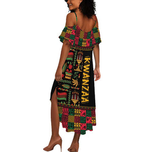 Kwanzaa African Pattern Summer Maxi Dress