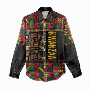 Kwanzaa African Pattern Women Casual Shirt