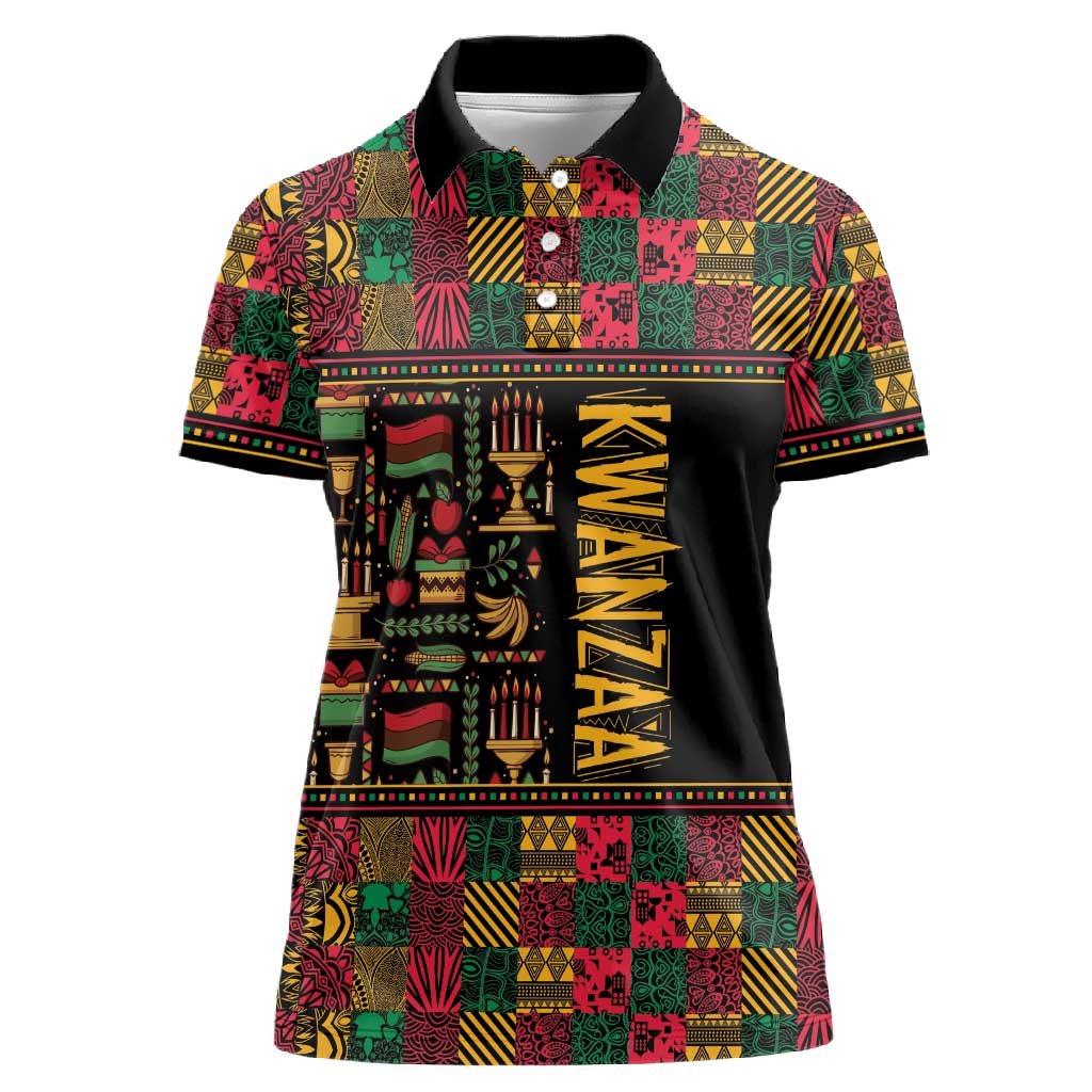 Kwanzaa African Pattern Women Polo Shirt