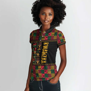 Kwanzaa African Pattern Women Polo Shirt