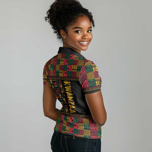 Kwanzaa African Pattern Women Polo Shirt