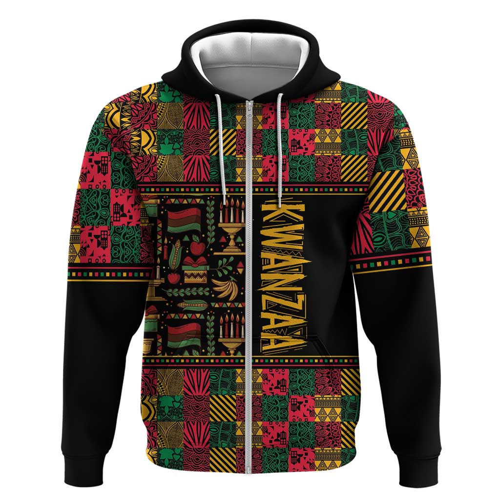 Kwanzaa African Pattern Zip Hoodie