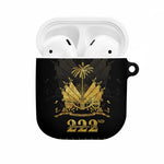 Ayiti 222nd Independence Day Anniversary AirPods Case Haiti Gold VeVe Pattern - African Pride