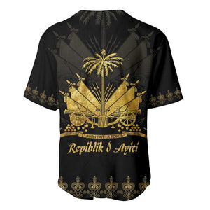 Ayiti 222nd Independence Day Anniversary Baseball Jersey Haiti Gold VeVe Pattern LT01