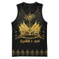 Ayiti 222nd Independence Day Anniversary Basketball Jersey Haiti Gold VeVe Pattern - African Pride