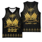 Ayiti 222nd Independence Day Anniversary Basketball Jersey Haiti Gold VeVe Pattern - African Pride