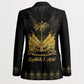 Ayiti 222nd Independence Day Anniversary Blazer Haiti Gold VeVe Pattern - African Pride