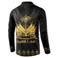 Ayiti 222nd Independence Day Anniversary Button Sweatshirt Haiti Gold VeVe Pattern