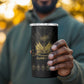 Ayiti 222nd Independence Day Anniversary 4 in 1 Can Cooler Tumbler Haiti Gold VeVe Pattern - African Pride