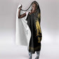Ayiti 222nd Independence Day Anniversary Hooded Blanket Haiti Gold VeVe Pattern - African Pride