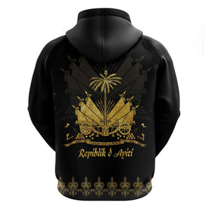 Ayiti 222nd Independence Day Anniversary Hoodie Haiti Gold VeVe Pattern - African Pride