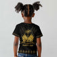 Ayiti 222nd Independence Day Anniversary Kid T shirt Haiti Gold VeVe Pattern LT01