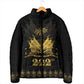 Ayiti 222nd Independence Day Anniversary Padded Jacket Haiti Gold VeVe Pattern - African Pride
