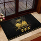 Ayiti 222nd Independence Day Anniversary Rubber Doormat Haiti Gold VeVe Pattern - African Pride