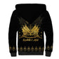 Ayiti 222nd Independence Day Anniversary Sherpa Hoodie Haiti Gold VeVe Pattern - African Pride