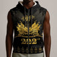Ayiti 222nd Independence Day Anniversary Sleeveless Zip Hoodie Haiti Gold VeVe Pattern - African Pride