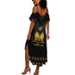 Ayiti 222nd Independence Day Anniversary Summer Maxi Dress Haiti Gold VeVe Pattern LT01