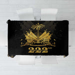 Ayiti 222nd Independence Day Anniversary Tablecloth Haiti Gold VeVe Pattern - African Pride