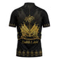 Ayiti 222nd Independence Day Anniversary Zipper Polo Shirt Haiti Gold VeVe Pattern - African Pride