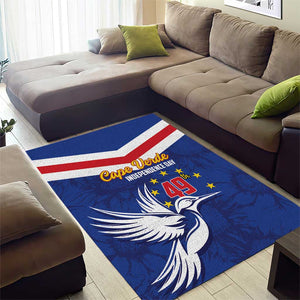 Cape Verde Independence Day Area Rug Gerbera Daisy Pattern