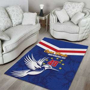 Cape Verde Independence Day Area Rug Gerbera Daisy Pattern