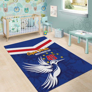 Cape Verde Independence Day Area Rug Gerbera Daisy Pattern