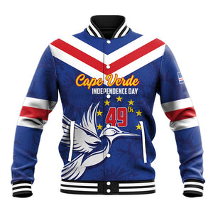 Cape Verde Independence Day Baseball Jacket Gerbera Daisy Pattern LT01