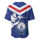 Cape Verde Independence Day Baseball Jersey Gerbera Daisy Pattern