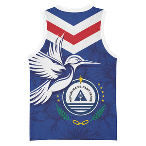 Cape Verde Independence Day Basketball Jersey Gerbera Daisy Pattern LT01