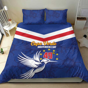 Cape Verde Independence Day Bedding Set Gerbera Daisy Pattern