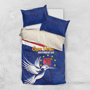 Cape Verde Independence Day Bedding Set Gerbera Daisy Pattern